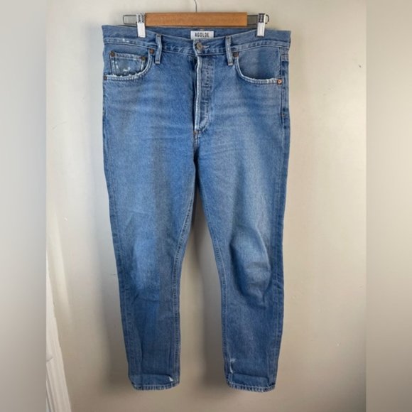 AGOLDE Feel Good Jamie High Rise Classic Jeans Size 29” Straight Leg Light Wash - Picture 2 of 14